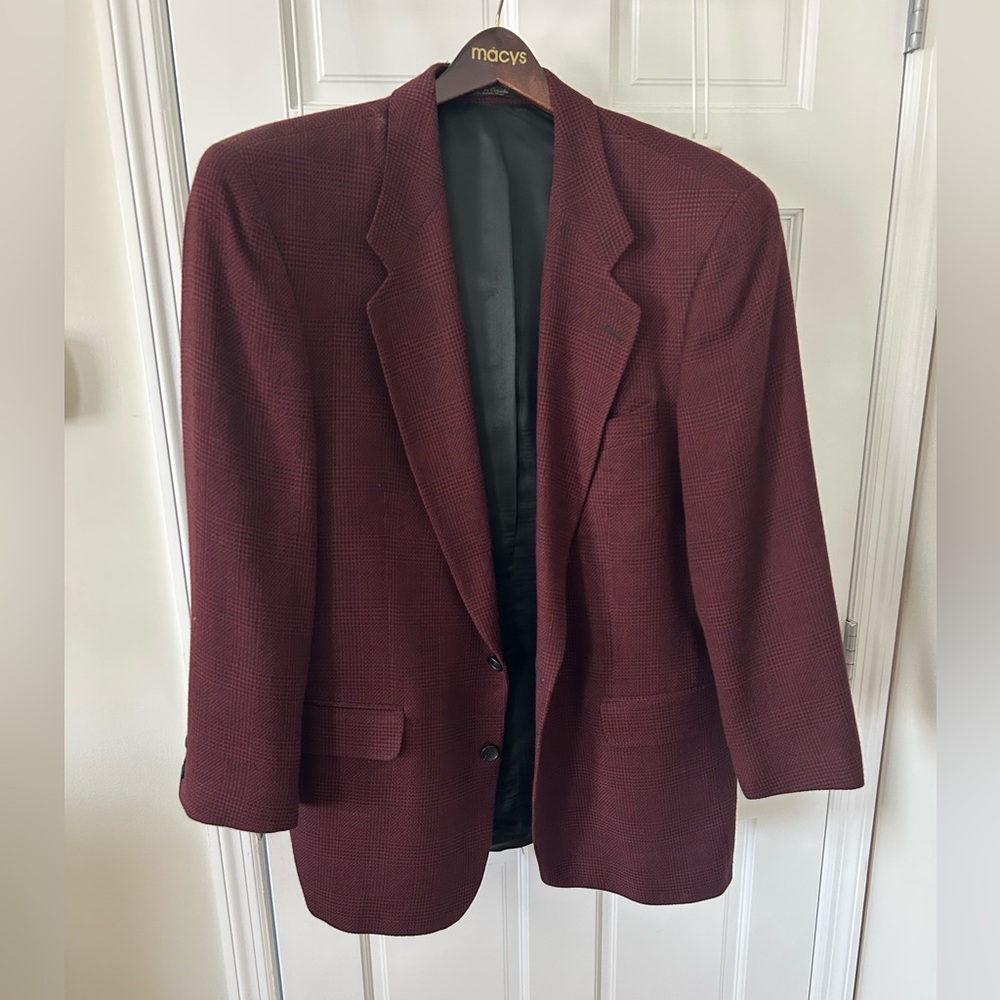 Classic Burgundy Men's Blazer